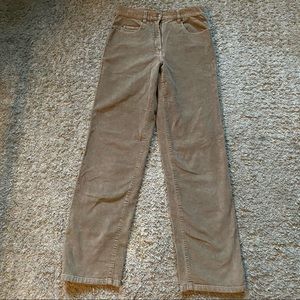 Borden Tan Full Length corduroy pants women’s size 8 boot cut